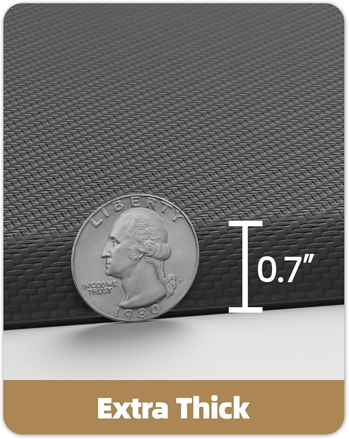 Color&Geometry 0.71" Extra Thick Anti Fatigue Cushion Kitchen Floor Mat,Easy Clean, Water & Oil Proof, Non Slip, Foam Padded Runner Rug for Front Sink,20"x 39" Grey (2.0 Version)