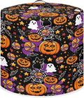 8 Quart Pressure Cooker Dust Cover with Top Handle and Storage Pocket Kitchen Appliance Decoration Halloween Theme Pumpkins Print Air Fryer Rice Cooker Dust Covers