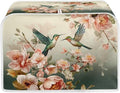 UNICEU Vintage Floral Hummingbird 4 Slice Toaster Cover Kitchen Small Appliance Cover, Quilted Toaster Bread Maker Cover Home Decoration Gifts