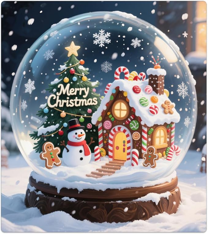 Christmas Crystal Ball Dishwasher Magnet Cover, 23" W x 26" H Fridge Magnetic Stickers Reuseable Magnet Panel Decal Cover for Washing Machine Fridge Microwave Cabinet Kitchen Christmas Decoration