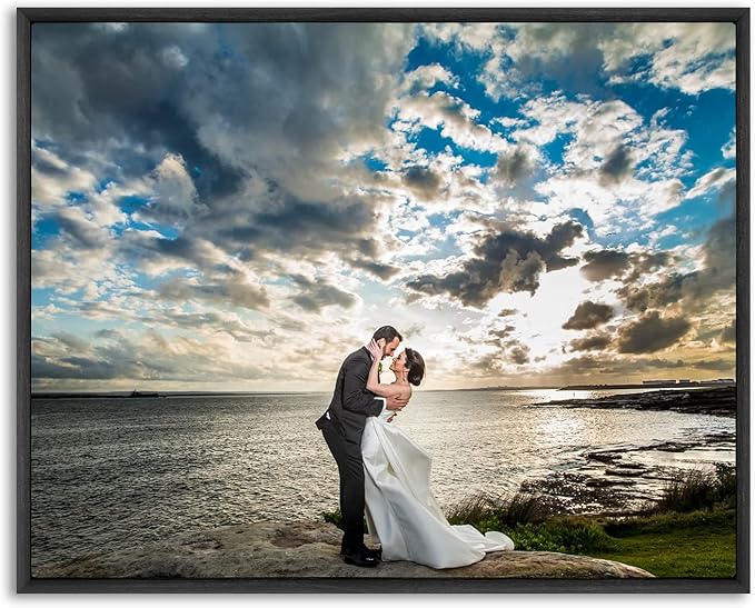 Canvas Floater Frame for 16x24 Canvas Prints Fits 1.25 Inch Deep Canvas Walnut Floating Frame for Modern Wall Art and Gallery Display