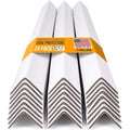 36" x 2" x 2" Reinforced Cardboard Edge Protectors, White (Pack of 24) – 0.16" Thick Heavy-Duty Cardboard Corner Protectors for Shipping – American Quality V-Board Pallet Edge Protectors
