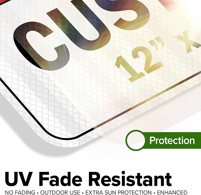 Custom Danger Sign, Ansi Sign, Osha Compliant, 12x18 Inches, 3M EGP Reflective, Rust Free .063 Aluminum, Fade Resistant, Made in USA by My Sign Center