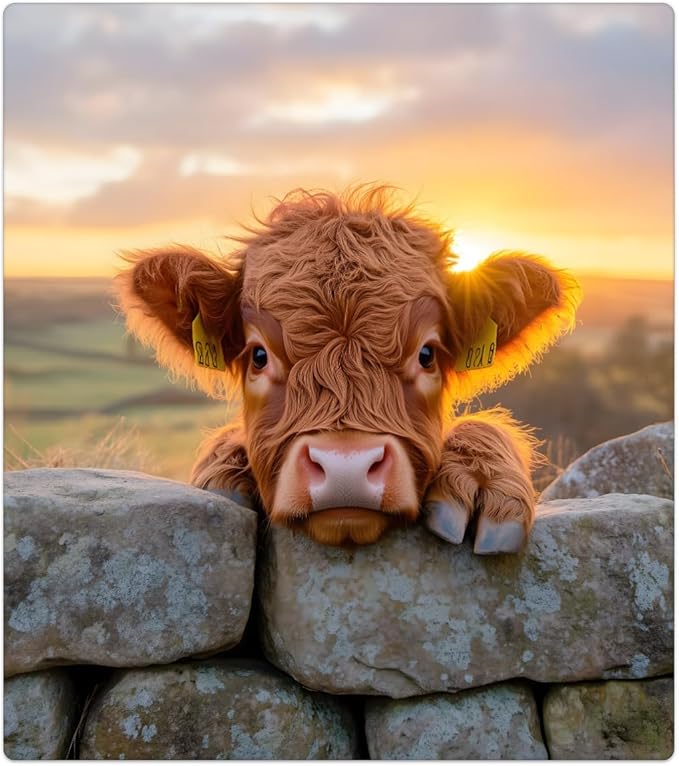 Animal Highland Cow Dishwasher Magnet Cover Highland Cow Magnetic Dishwasher Decorative Cover Front Dishwasher Door Cover Reuseable Dishwasher Cover for Kitchen Refrigerator Home Appliances 23" X 26"