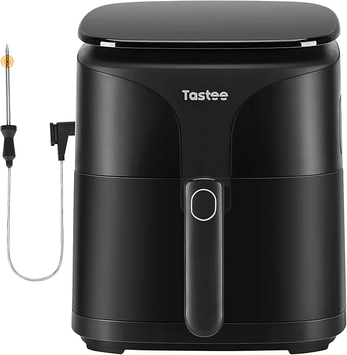 Tastee Air Fryer Lite, 8-in-1 Compact 5.5QT Oven with Single-Sensor Smart Probe, 450°F Digital Dehydrator, 24 One-Touch Presets, Dishwasher-Safe & Non-Stick Basket