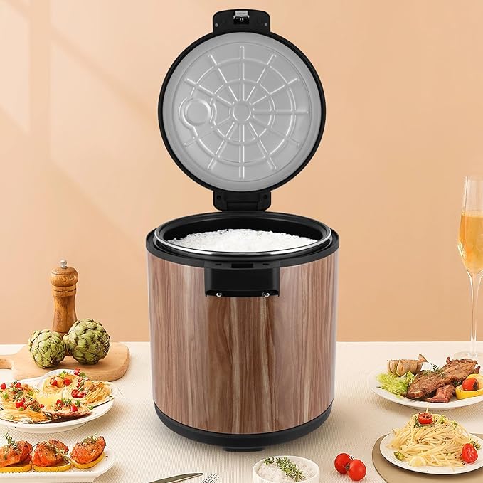 120 Cup Commercial Rice Warmer (Not Cooker), 24.3 QT Big Rice Warmer, Food Soup Sushi Warmers, Constant Temp. 154°F and 161°F, 110W, Non-Stick Inner Pot