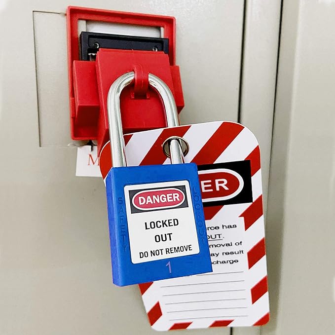 Lockout Tagout Locks, Safety Padlocks, Loto Locks Keyed Differently Lock Out Tag Out Device Plastic with Lockout TagOut Tags Kits