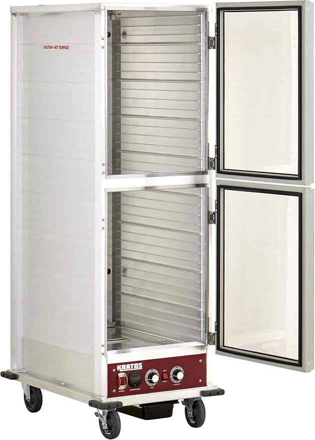 Kratos Full Size Commercial Non-Insulated Holding and Proofing Cabinet with Clear Dutch Doors, Holds 36 Full Size Sheet Pans, 120V, 1440W (28W-602)