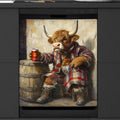 Funny Alpine Cow Barrels Dishwasher Magnet Cover Front Dishwasher Cover Decor Reusable Magnetic Door Cover Panel Decal Home Appliances Stickers Kitchen Refrigerator Fridge 23"x26"
