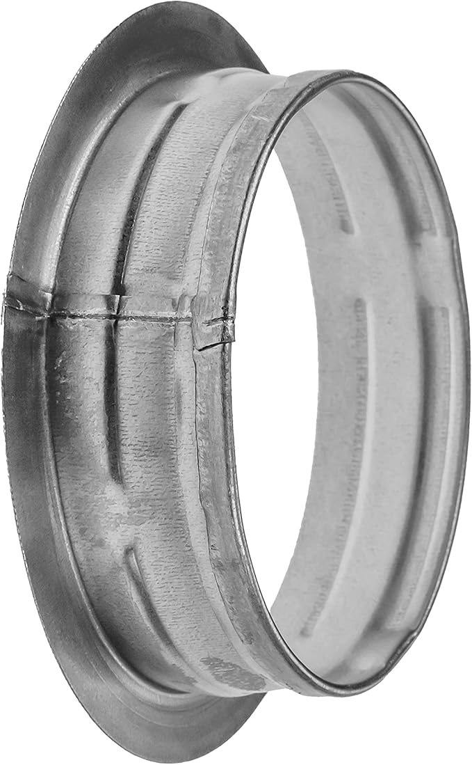 Repa Market 5'' Inch Metal Duct Connector Flange - Air Tight Vent Duct Collar - for Connecting Exhaust, Intake Flex and Straight Ducting - Heating, Cooling Universal HVAC Adapter - Home, Commercial