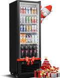 BODEGACOOLER Beverage Refrigerator, 290L/306 Qt Commercial Refrigerator For Kitchen, Home,Office and Garage, 264 Cans & 120 Bottles Display Refrigerator For Beer,Soda, Bar Cooler with Soft LED Light.