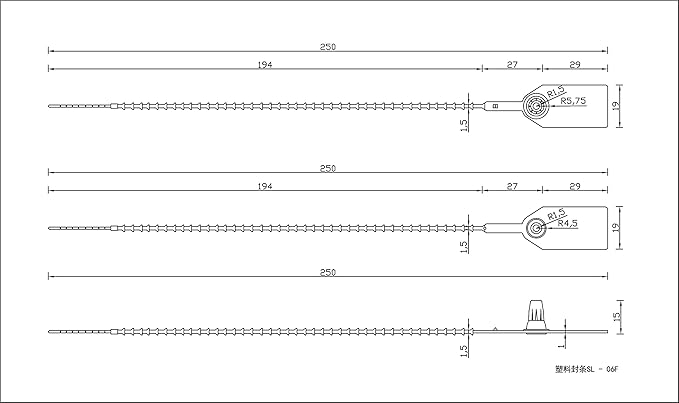 Leadseals(R) 1000 Plastic Tamper Seals, Zip Ties for Fire Extinguishers Pull Tite Security Tags Numbered Disposable Self-Locking Tie 250mm Length (Red)