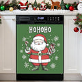 Christmas Santa Dishwasher Magnet Cover, 23" W x 26" H Fridge Magnetic Stickers Reuseable Magnet Panel Decal Cover for Washing Machine Fridge Microwave Cabinet Kitchen Christmas Decoration