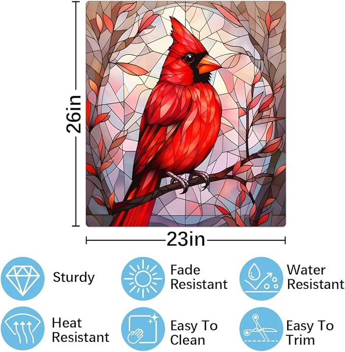 Dishwasher Magnet Cover for The Front Christmas Cardinal Prints Dishwasher Door Cover Panel Decals Magnetic Refrigerator Cover for Kitchen Farmhouse Home Decor A-287