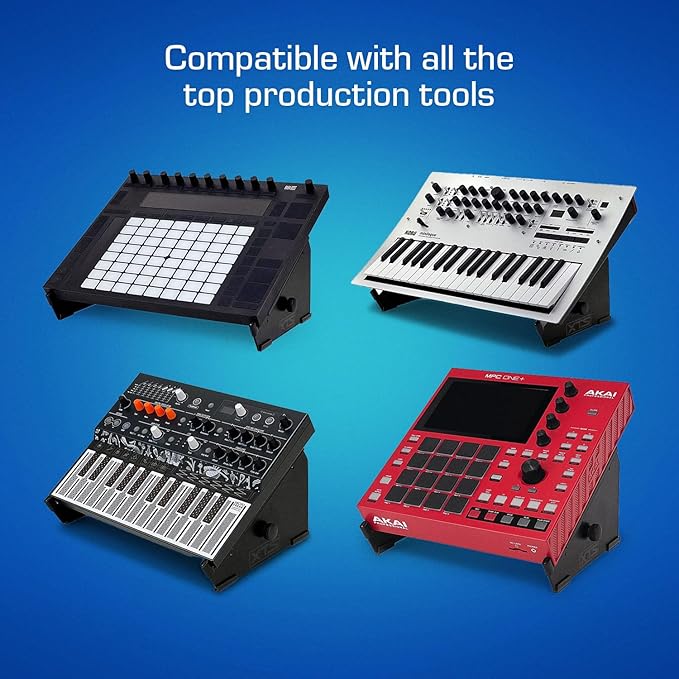 ANALOG CASES XTS Desktop Stand, Large 10.6" - 18.5" Size For Sampler / Synth / MIDI Controller / Drum Machine, Fits Akai MPC Live 2 / Ableton Push 3 / Native Instruments Maschine and more