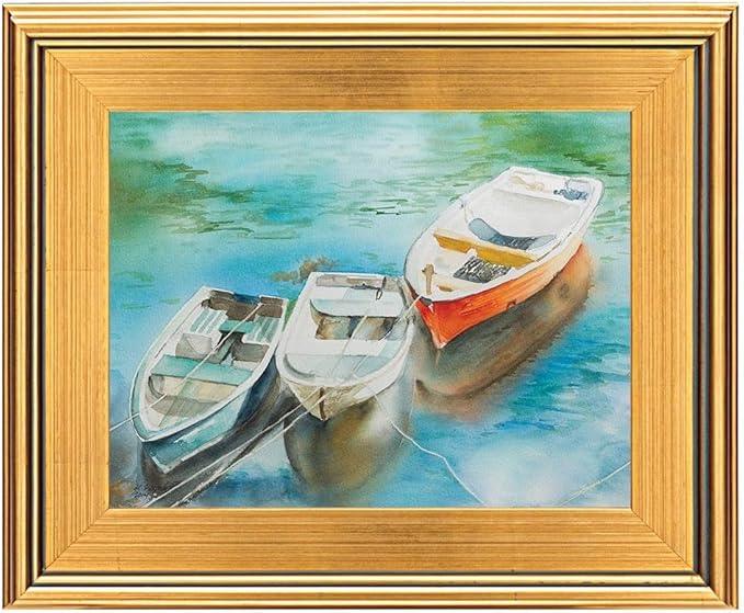 Creative Mark Plein Air Style Frame, Hand Leafed Gold, 6x6-2.75" Wide Moulding with 1/2" Rabbet Depth, Open Back W/O Glazing, Museum Quality, For Art Panels, Stretched Canvas, Pictures & More
