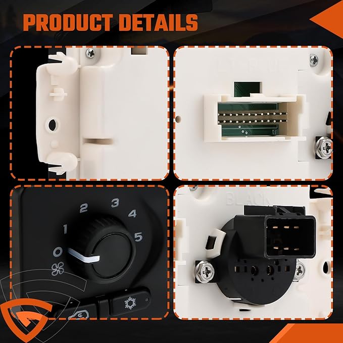 599-210XD Climate Control Module with AC Control Fit for Chevy Silverado Tahoe Suburban Avalanche Trailblazer, Fit for GMC Sierra Yukon Envoy, Fit for Cadillac Escalade-2003-2006