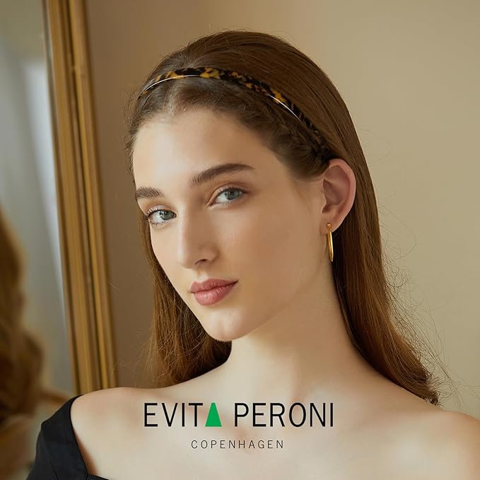 EVITA PERONI Hair Band 2PCS, Designed for Eyewear, No Pressure, No Headache, Comfortable Headbands for Women, Fashion Thin Headbands Non Slip, Hairbands for Women's Hair