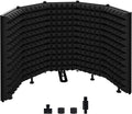 Microphone Isolation Shield – Foldable & Adjustable Soundproof Panel for Recording, Podcasting, Vocal Booth, Studio & Home Use (Five sides without stand)