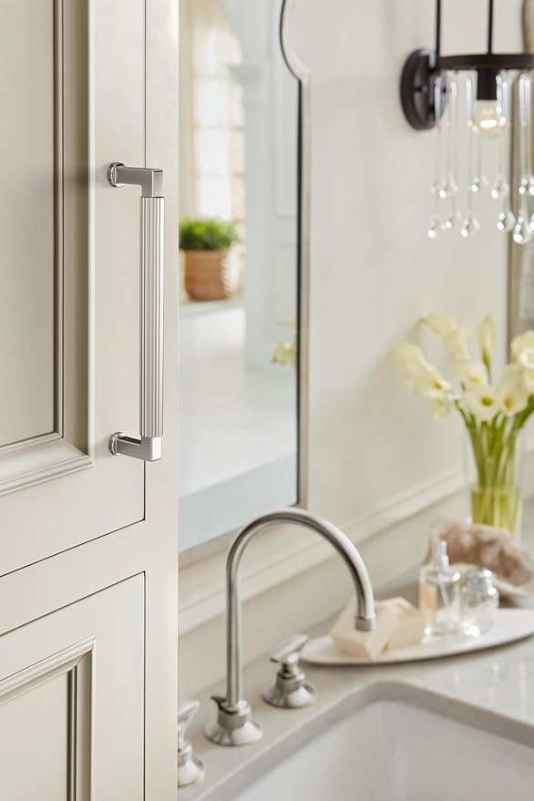 Amerock Ballard 6-5/16 inch (160mm) Center-to-Center Polished Nickel Cabinet Pull, BP37645PN