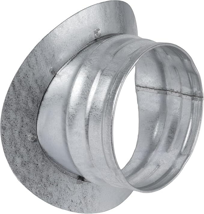 Galvanized Steel Saddle Takeoff – Round 90 Degree Splitter for 6” Duct with 4" Outlet Branch Connector - Range Hood Duct Adapter - Heavy Duty Supply/Exhaust Air Ventilation Duct Work Collar