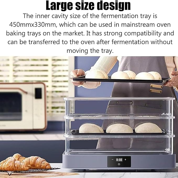 40L Home Bread Proofing Box,Electric Dough Proofer Machine,with Adjustable Temperature,Timing and Humidity Control for Even Fermentation,Perfect for Home Use