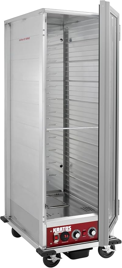 Kratos Full Size Commercial Insulated Holding and Proofing Cabinet | Holds 36 Full Size Sheet Pans | Mobile | Clear Door |120V, 1440W (28W-153)