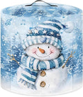 Christmas Theme Kitchen Appliance Dust Cover 6 Quart Pressure Cooker/Air Fryer/Rice Cooker Cover with Top Handle and Storage Pocker, Cute Snowman Blue