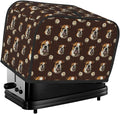 2 Slice Toaster Dust Cover Funny English Bulldog, Stain Resistant Washable Fabric, Fingerprint Protection Kitchen Accessories