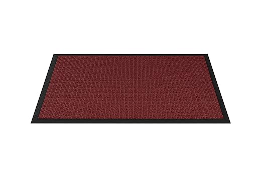Guardian WaterGuard Indoor/Outdoor Wiper Scraper Floor Mat, Rubber/Nylon, 2'x3', Red