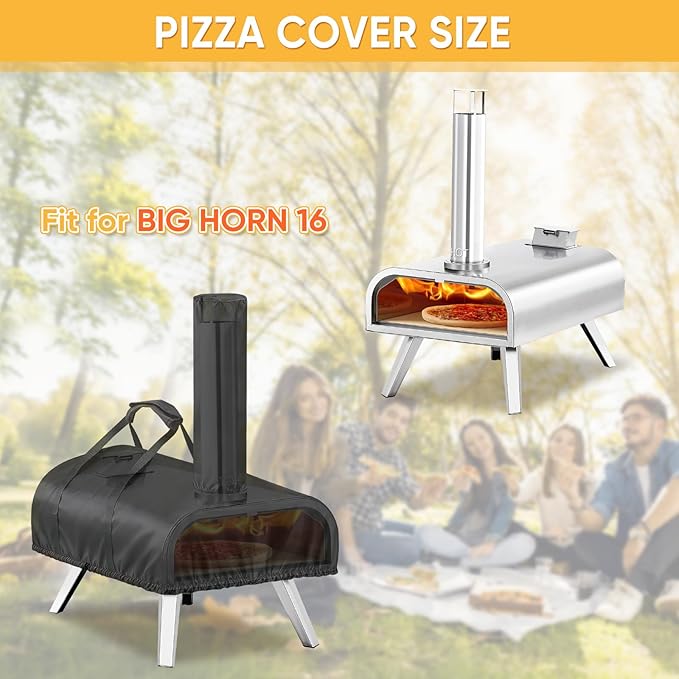 Pizza Oven Cover for BIG HORN 16,TwoPone Waterproof Pizza Oven Accessories Carry Cover for Outdoor