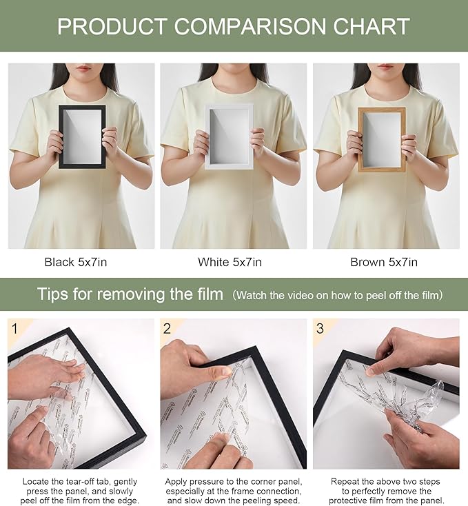 5x7 Mini Shadow Box Display Case Picture Frame with Soft Linen Back,Small Deep White Shadow Box 5x7 for Flowers Medal Display Case Jersey pet Graduation Memorabilia Baby Ltems Crafts Photos