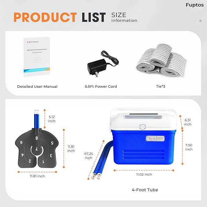 Cold Therapy Machine, Ice Machine for Knee and Shoulder After Surgery, Digital Timer & Quiet Pump, Cryotherapy Machine with Universal Ice Pad for Knee, Shoulder, Hip, Leg and Hip