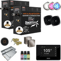 SteamSpa Steam System 24kW Steam Shower Generator with Bluetooth Wifi, Quickstart Continous Steam, Advanced Touch Pad Screen, Chroma Lights, Drain Pan and Auto Drain Brushed Nickel RVBS2400BN-A