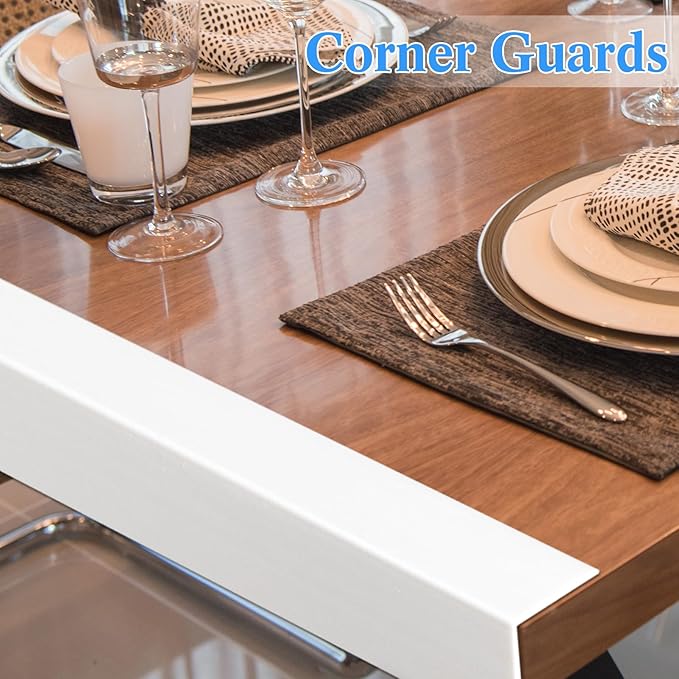 Sasylvia 20 Pcs 2-3/8 x 48 Inches Wall Corner Protector Guards, Avoid Scratching Scuffs, White Vinyl Corner Trim Molding, Easy to Install & Cleaning for Door Countertop Furniture Cabinet Protection