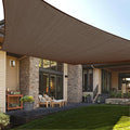LOVE STORY Custom Size 12' x 24' Brown Sun Shade Sail Canopy Commercial Rectangle Sail Shade Fabric for Patio Garden Backyard Pool (Customized)