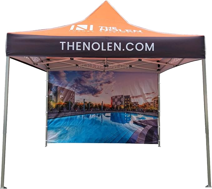Custom Canopy Tent 10x10 with Logo, Custom Pop up Tent for Trade Show, Customized Canopy with Personalized Logo for Advertising Event, Farmer Market, Business Branding