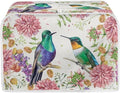 Hummingbird Floral Print Toaster 2 Slice Cover Fingerprint Protection Waterproof Toaster Dust Cover Kitchen Accessories Decor