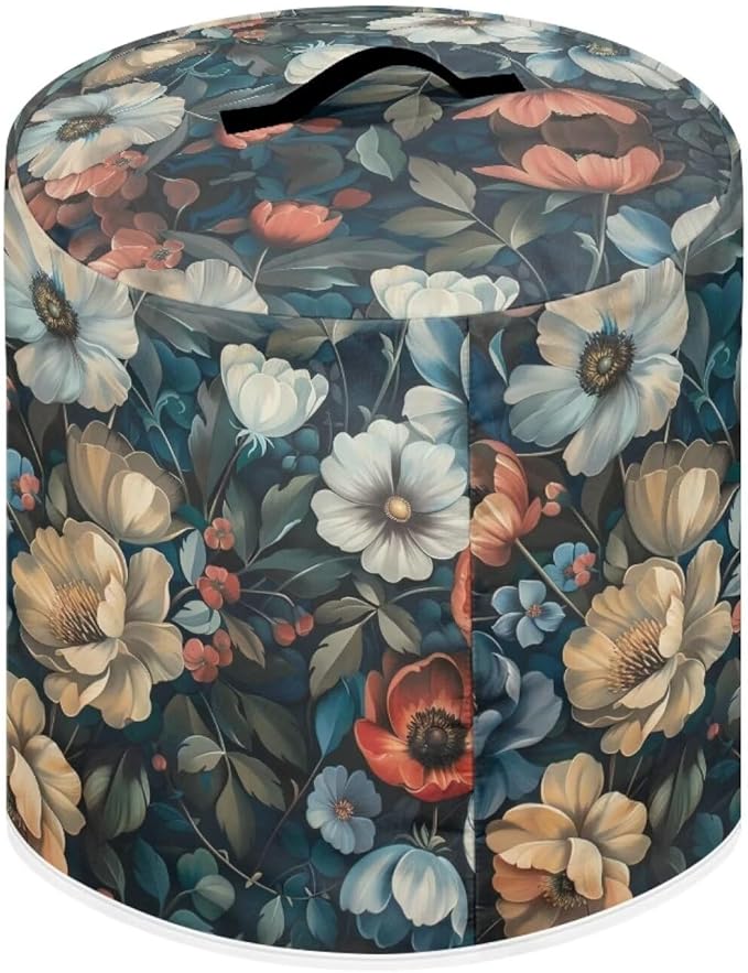 Floral Print Pressure Cooker Cover, Kitchen Appliance Dust Cover, Rice Cooker Protective Cover with Pocket, Suitable for Air Fryer Cover, Toaster Cover, Oven Cover