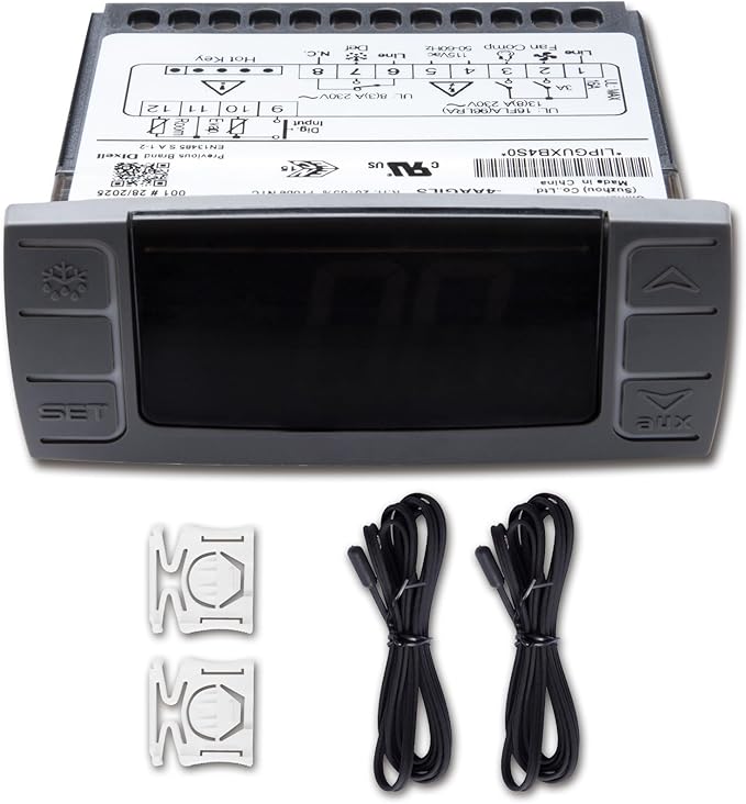 for Dixell XR06CX-4AAGILS Temperature Controller, Upgraded Version, Large Digital Display,Fit for 120V 50-60hz Commercial Refrigerators/Freezer (4N1F1 Upgrade-Large Print)