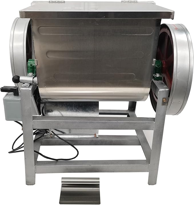 25KG/55LB Commercial Dough Mixer, 110V 2200W Spiral Kneading Machine with 90° Tilt Stainless Steel Bowl, Heavy Duty Electric Flour & Food Mixer for Bakery, Restaurant