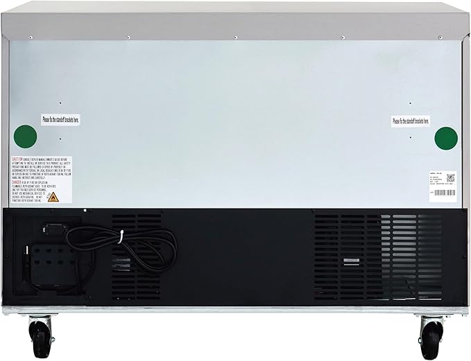 Kratos Commercial Undercounter Freezer, 2 Door 48" Wide All Stainless Steel Freezer for Restaurants, 11.9 Cubic Ft, 115V (67K-305)