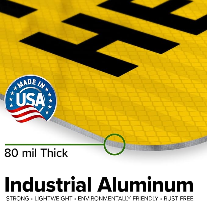Custom Caution Sign, OSHA Sign, 12x18 Inches, 3M EGP Reflective, Rust Free .063 Aluminum, Fade Resistant, Made in USA by My Sign Center