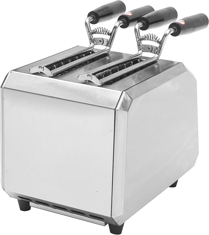 2 Slice Electric Sandwich Toaster, 600W per Slot for Energy Efficiency with SUS 304 Tongs, 8 Minutes Timer, Removable Crumb Tray, For Home and Commercial Use.