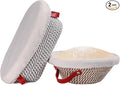 Banneton Bread Proofing Basket - Oval & Round Sourdough Bread Baskets Set - With Liner & Cloth Cover - For Proofing Sourdough Bread & Bread Storage (Grey & Khaki Set) - Cotton Rope