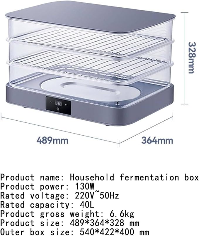 40L Home Bread Proofing Box,Electric Dough Proofer Machine,with Adjustable Temperature,Timing and Humidity Control for Even Fermentation,Perfect for Home Use