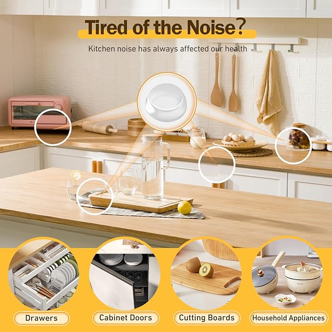 320 Pcs Cabinet Door Bumpers, 1/2" Diameter Self Adhesive Clear Cupboard Door Drawer Bumpers for Kitchen Cabinets Cutting Boards Picture Frames
