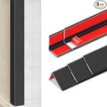 5pcs 57" L*1.42" W Aluminum Self-Adhesive Wall Corner Protectors, Wall Furniture Bumper, Safety Baby Proofing Corner Cushion Table Edge, Wide Coverage and Easy to Install - Black