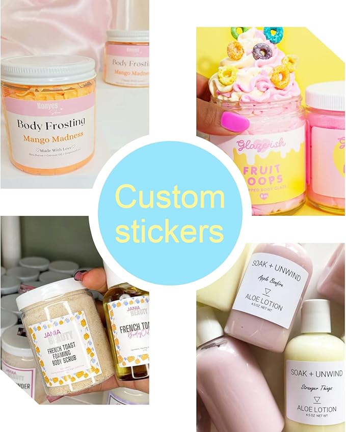 100-500 Custom Stickers Personalized Labels, Customized Stickers with Any Image Logo and Text. Custom Stickers for Business LogoThank You Labels,etc. (Oval,4X3 Inch)