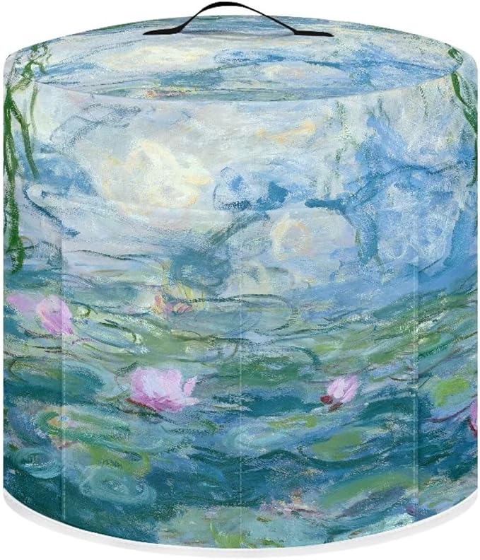 Art Starry Night Oil Painting Pressure Cooker Dust Cover Compatible with 8 Quart,Durable Dust Cover with Pocket,Round Kitchen Appliance Cover